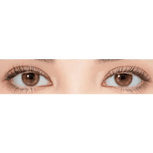 LensRang iWWi Celinay Brown — both eyes wearing the contact lenses