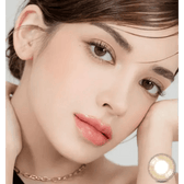 LensRang iWWi Celinay Brown — model portrait showing the contact lens look