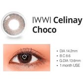 LensRang iWWi Celinay Choco — contact lens product information graphic