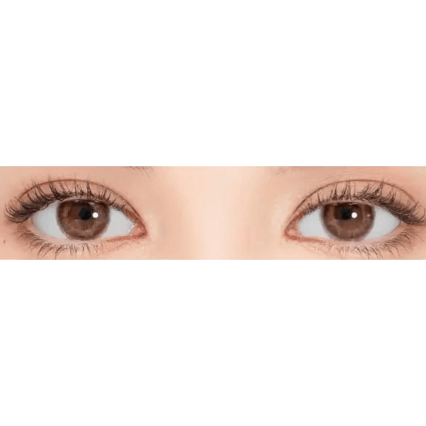 LensRang iWWi Celinay Choco — both eyes wearing the contact lenses