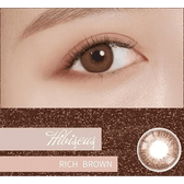 LensRang iWWi Hibiscus Brown — single-eye close-up showing the contact lens appearance