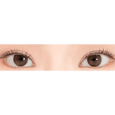 LensRang iWWi Hibiscus Brown — both eyes wearing the contact lenses