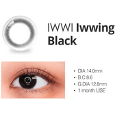 LensRang iWWi Iwwing Black — contact lens product information graphic