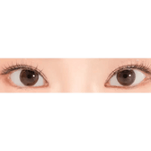 LensRang iWWi Iwwing Choco — both eyes wearing the contact lenses