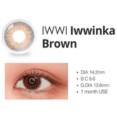 LensRang iWWi Iwwinka Brown — contact lens product information graphic