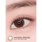 LensRang iWWi Iwwinka Brown — single-eye close-up showing the contact lens appearance