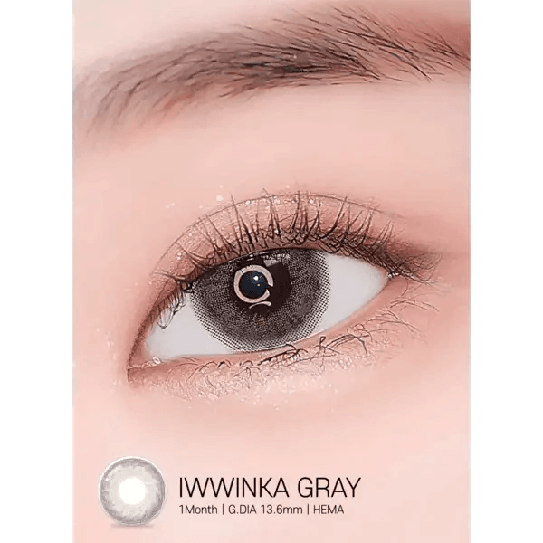 LensRang iWWi Iwwinka Gray — single-eye close-up showing the contact lens appearance