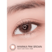 LensRang iWWi Iwwinka Pink — single-eye close-up showing the contact lens appearance