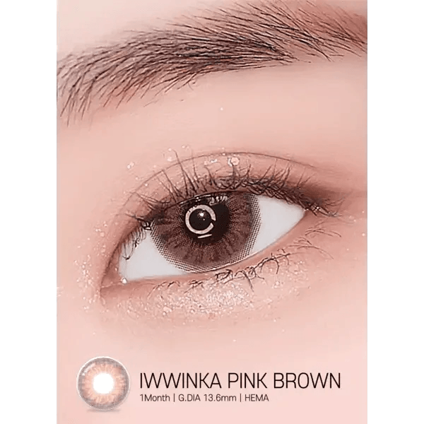LensRang iWWi Iwwinka Pink — single-eye close-up showing the contact lens appearance