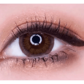 LensRang iWWi Puella Brown — single-eye close-up showing the contact lens appearance