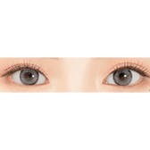 LensRang Sharing Gray — both eyes wearing the contact lenses