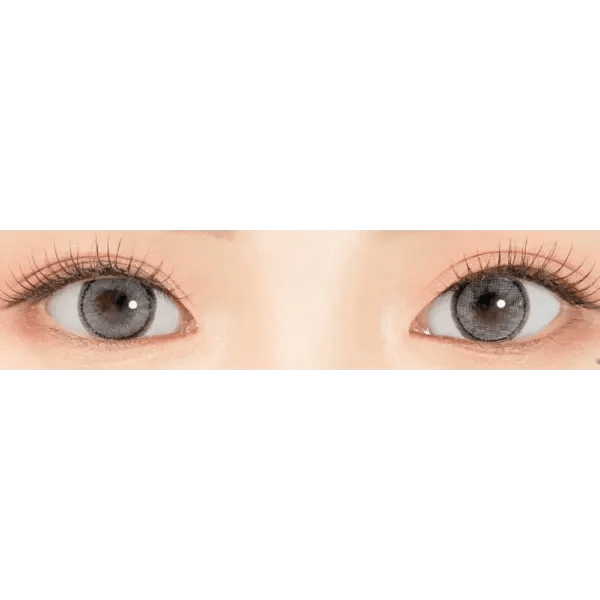 LensRang Sharing Gray — both eyes wearing the contact lenses