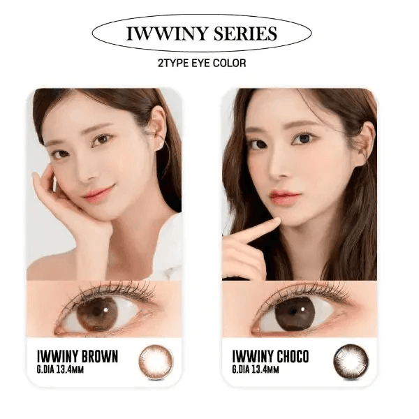 LensRang Iwwiny Choco — contact lens appearance comparison