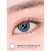 LensRang Iwwitch Blue — single-eye close-up showing the contact lens appearance