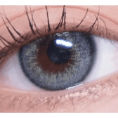 LensRang Iwwitch Blue — single-eye close-up showing the contact lens appearance