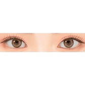 LensRang Iwwitch Brown — both eyes wearing the contact lenses