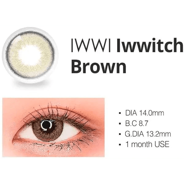 LensRang Iwwitch Brown — contact lens product information graphic