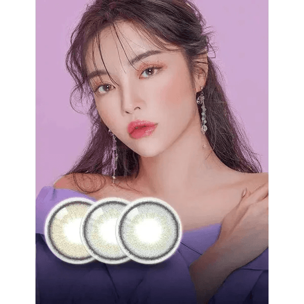 LensRang Iwwitch Brown — model portrait showing the contact lens look