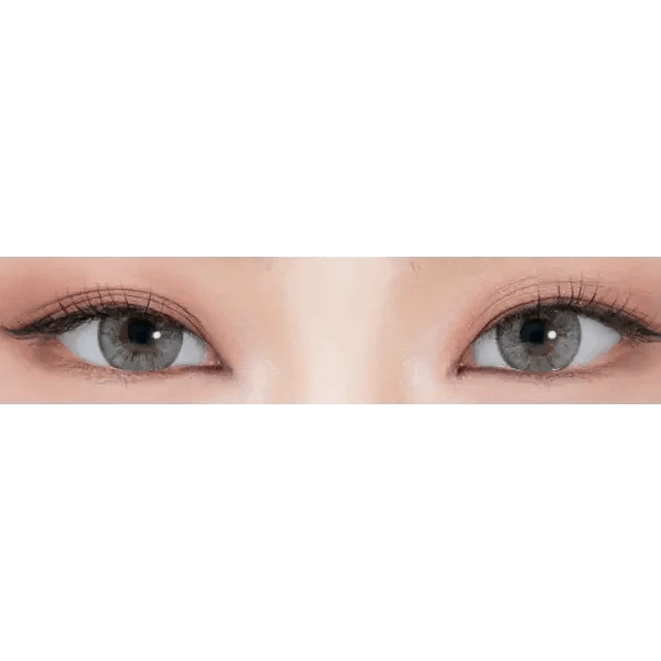 LensRang Iwwitch Up Gray — both eyes wearing the contact lenses
