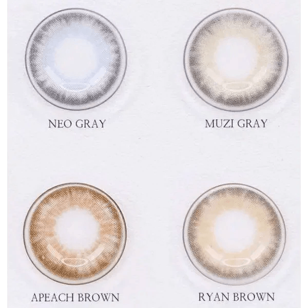 LensTown Kakao Friends Muzi Gray — contact lens product information graphic