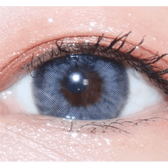 LensTown Kakao Friends Neo Gray — single-eye close-up showing the contact lens appearance