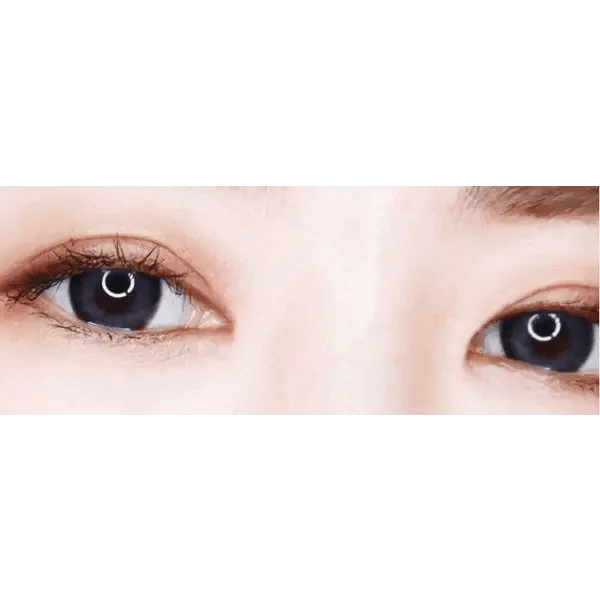 LensTown Kakao Friends Neo Gray — both eyes wearing the contact lenses