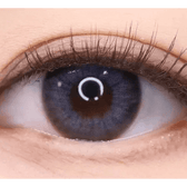 LensTown Kakao Friends Neo Gray — single-eye close-up showing the contact lens appearance