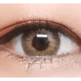 LensTown Kakao Friends Ryan Brown — single-eye close-up showing the contact lens appearance