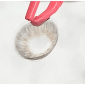LensTown Kiralet Gray — contact lens held with tweezers