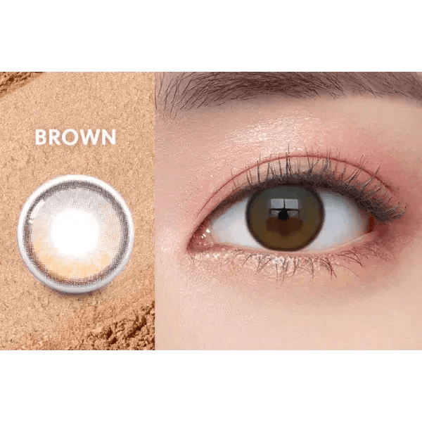 Olens Laboum Brown colored contact lens, 13.4mm graphic diameter, 3-6 Months wear