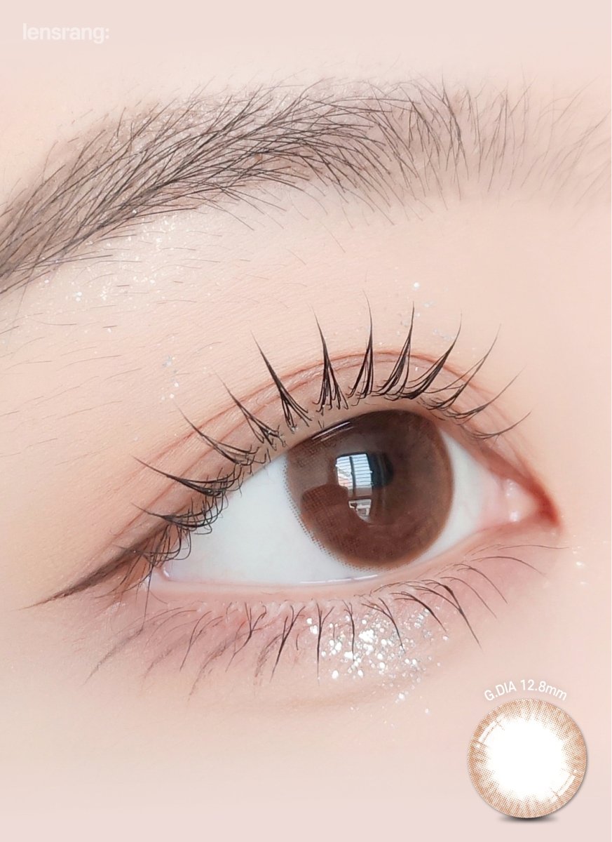 LensRang Cocoring Choco colored contact lens, 12.8mm graphic diameter, Monthly wear