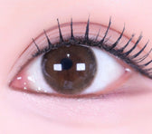 LensRang Comely Choco — single-eye close-up showing the contact lens appearance
