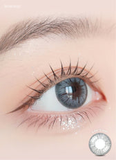 LensRang Intense Gray — single-eye close-up showing the contact lens appearance