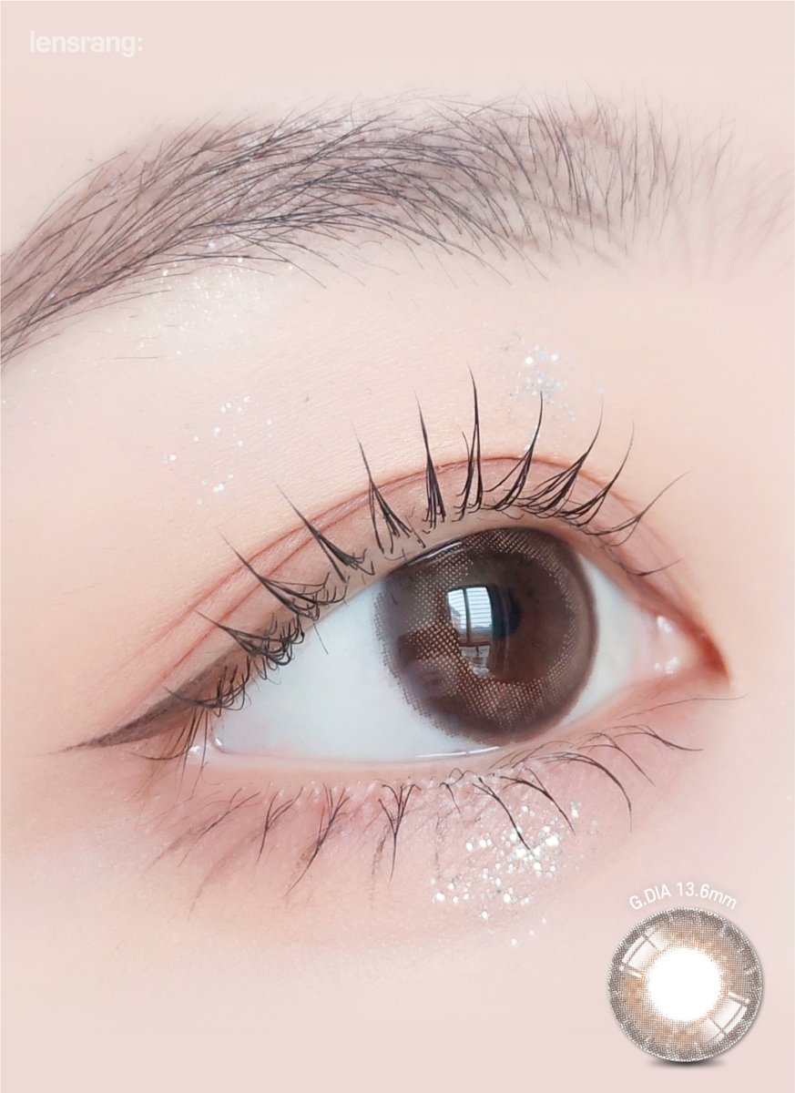 LensRang iWWi Celinay Choco colored contact lens, 13.6mm graphic diameter, Monthly wear