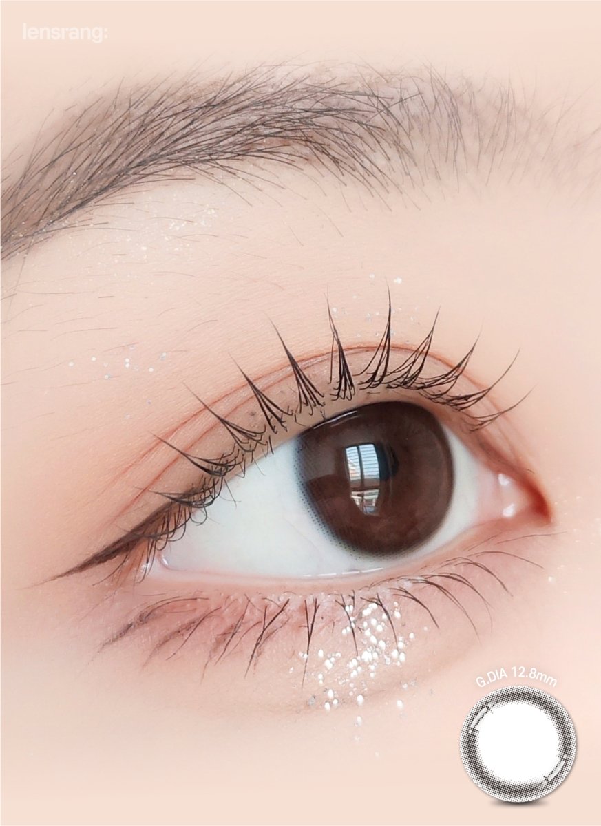 LensRang iWWi Iwwing Black colored contact lens, 12.8mm graphic diameter, Monthly wear
