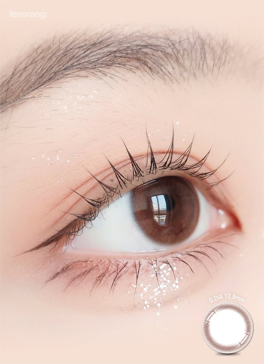 LensRang iWWi Iwwing Choco colored contact lens, 12.8mm graphic diameter, Monthly wear