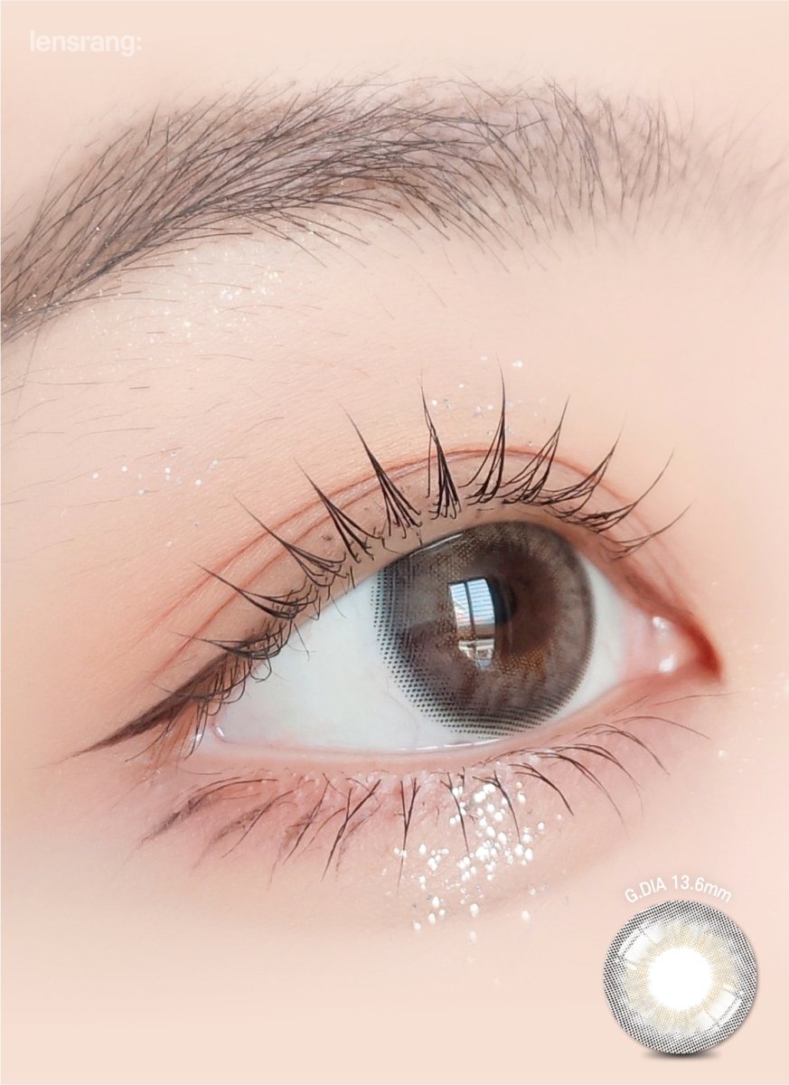 LensRang iWWi Iwwinka Gray colored contact lens, 13.6mm graphic diameter, Monthly wear