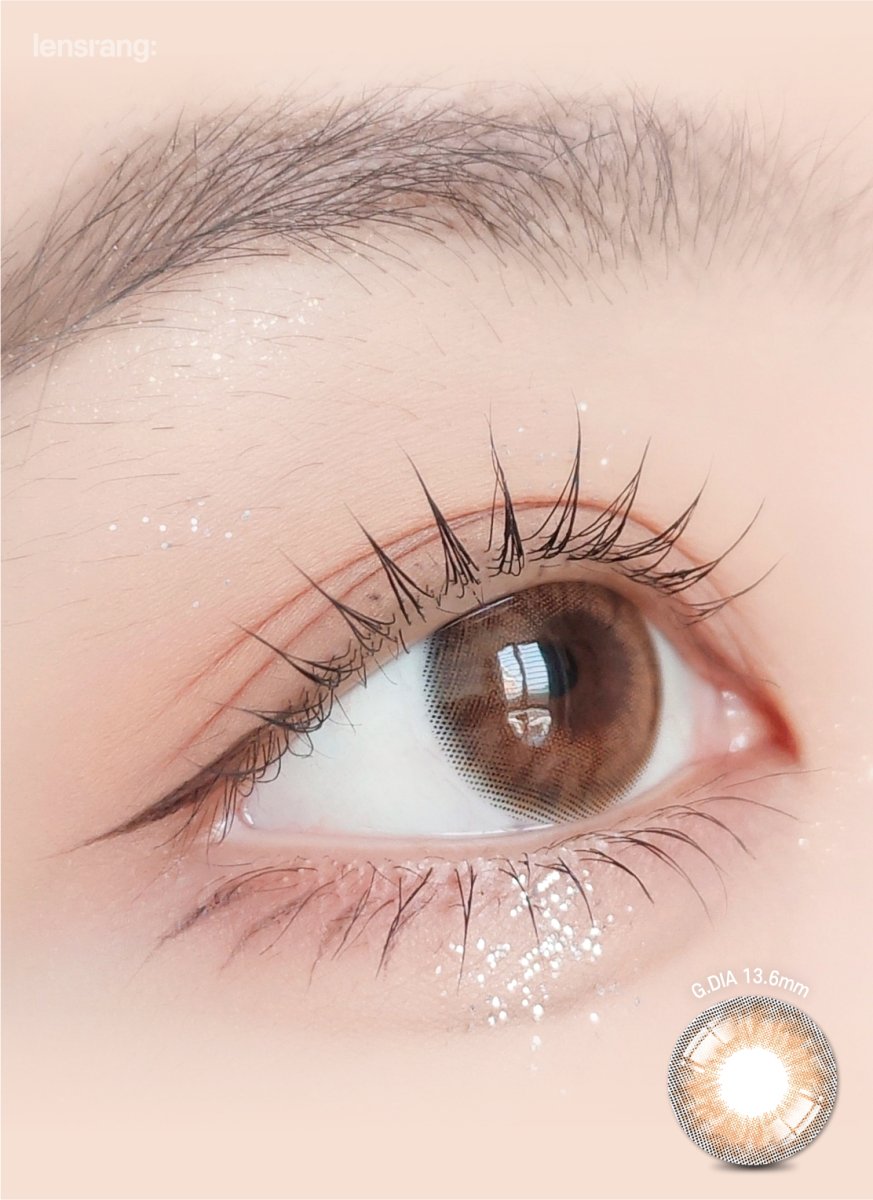 LensRang iWWi Iwwinka Hazel colored contact lens, 13.6mm graphic diameter, Monthly wear