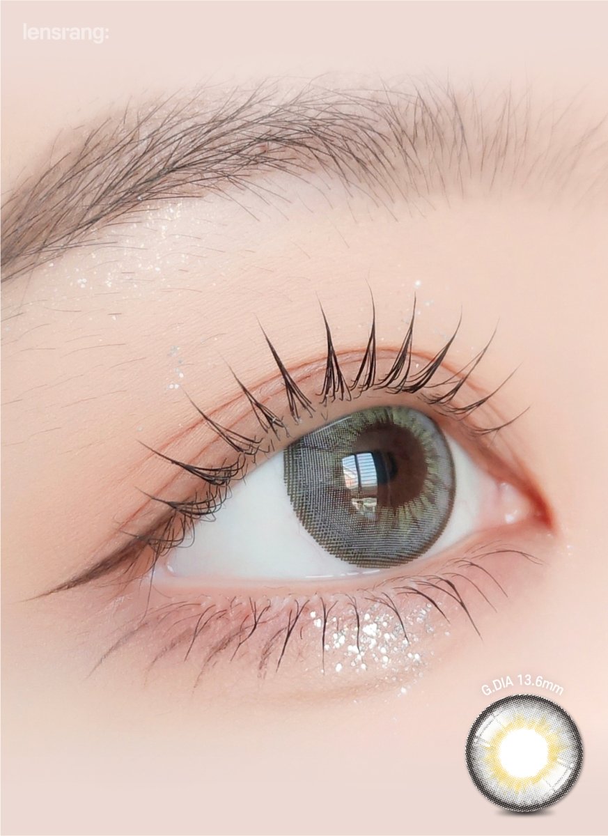 LensRang Iwwitch Up Gray colored contact lens, 13.6mm graphic diameter, Monthly wear