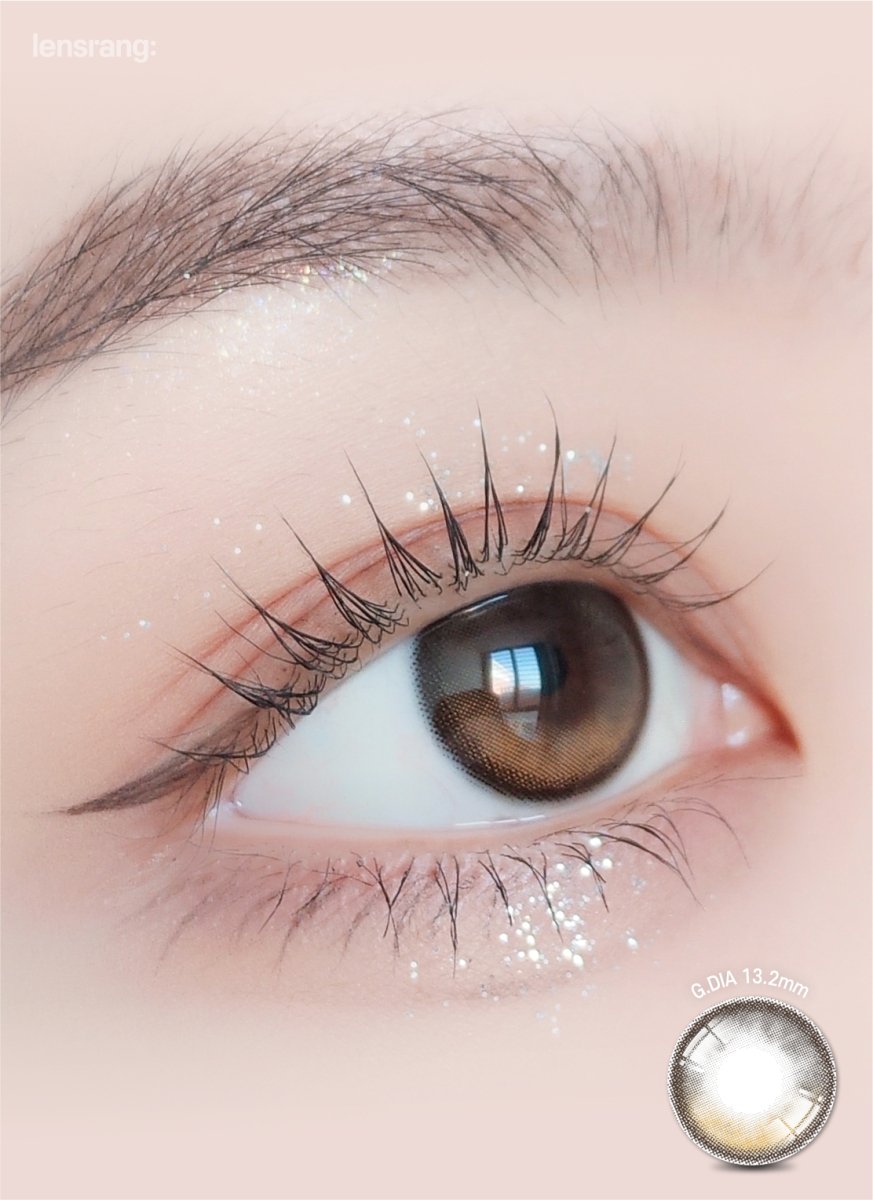 LensRang Planet Space Brown colored contact lens, 13.2mm graphic diameter, Monthly wear