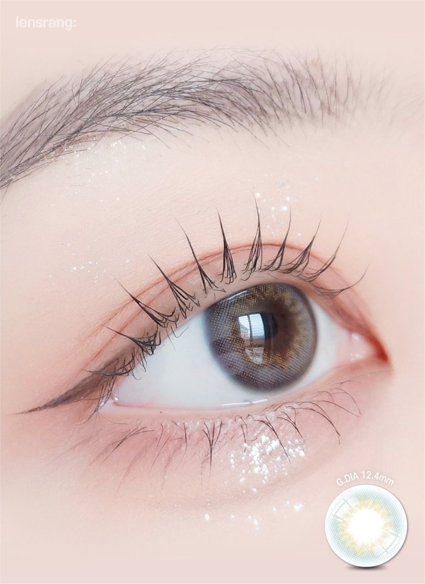 LensRang Real Ocean Gray colored contact lens, 12.4mm graphic diameter, Monthly wear