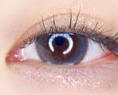 LensRang School Ring Gray — single-eye close-up showing the contact lens appearance