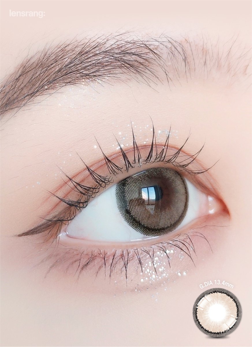 LensRang Sharing Brown colored contact lens, 13.4mm graphic diameter, Monthly wear