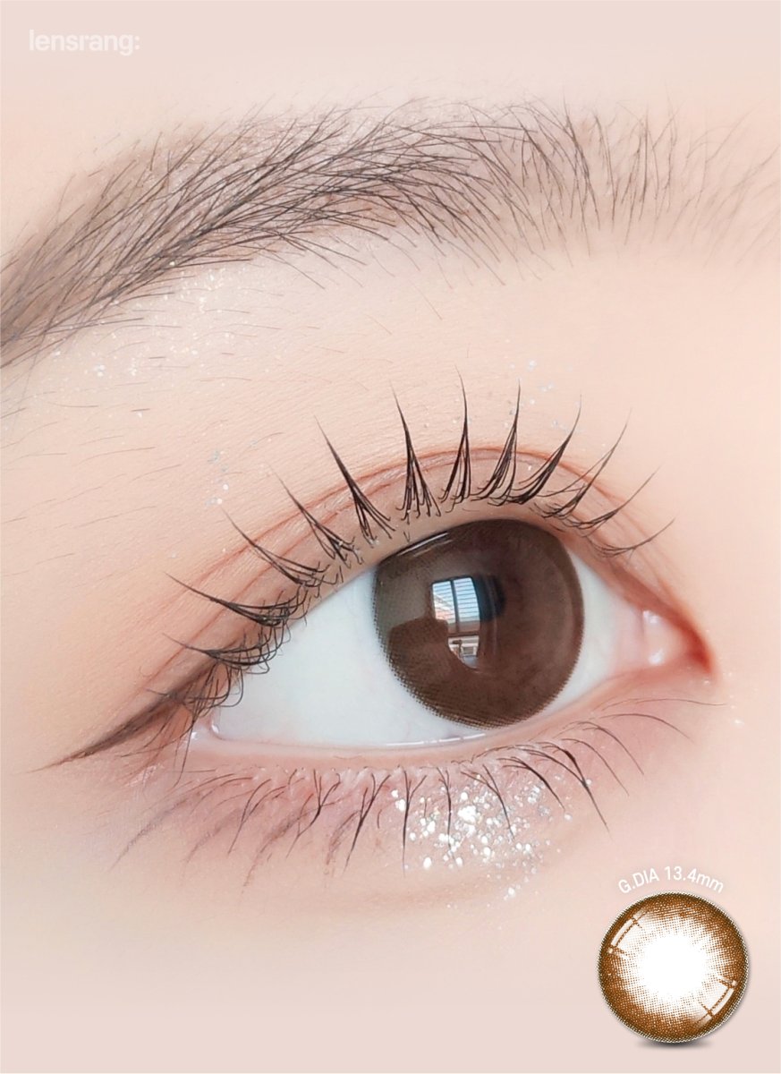 LensRang Snug Choco colored contact lens, 13.4mm graphic diameter, Monthly wear