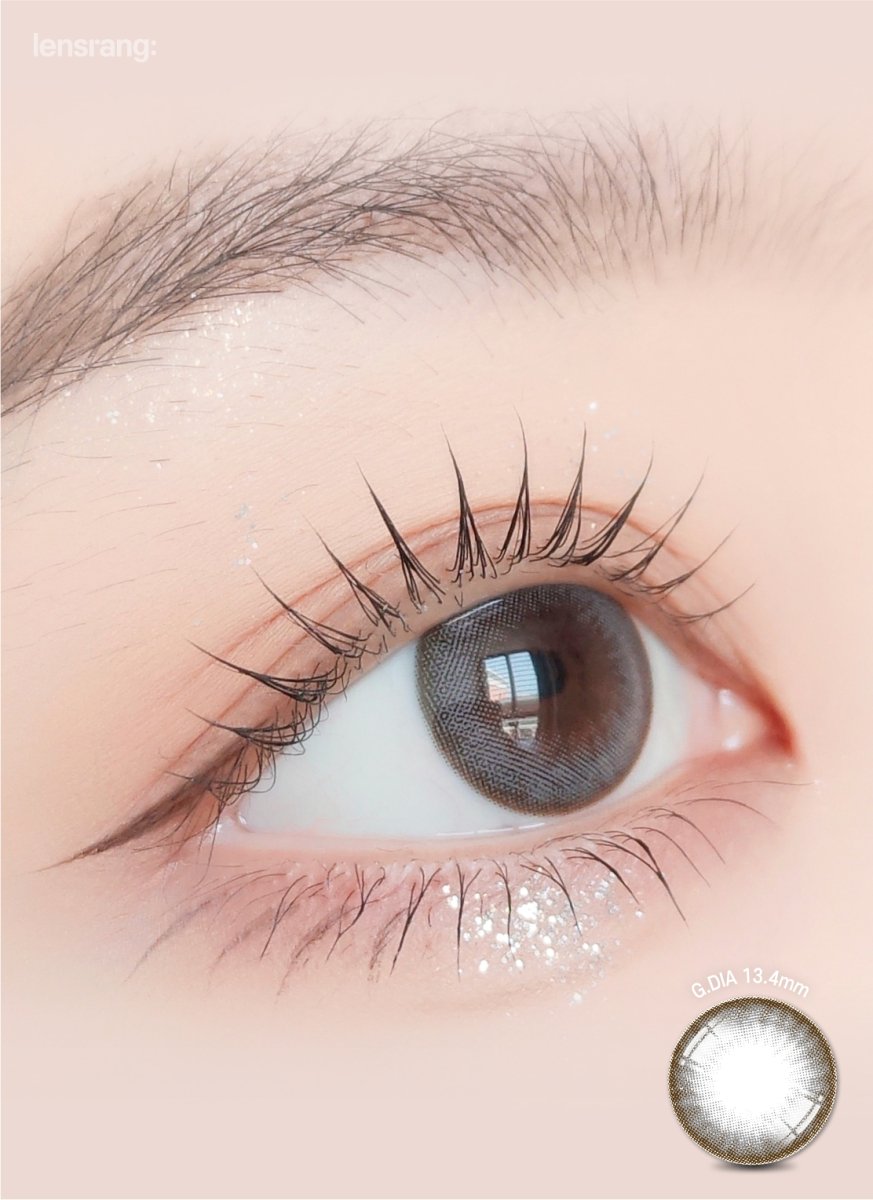 LensRang Snug Gray colored contact lens, 13.4mm graphic diameter, Monthly wear