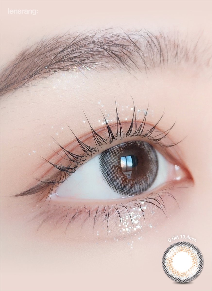LensRang Stunning Gray colored contact lens, 13.4mm graphic diameter, Monthly wear