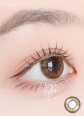 LensRang With Rang Hazel  Brown — single-eye close-up showing the contact lens appearance