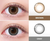 LensTown 247 Bom Brown colored contact lens, 13.4mm graphic diameter, Monthly wear