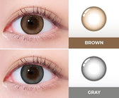 LensTown 247 Bom Gray colored contact lens, 13.4mm graphic diameter, Monthly wear
