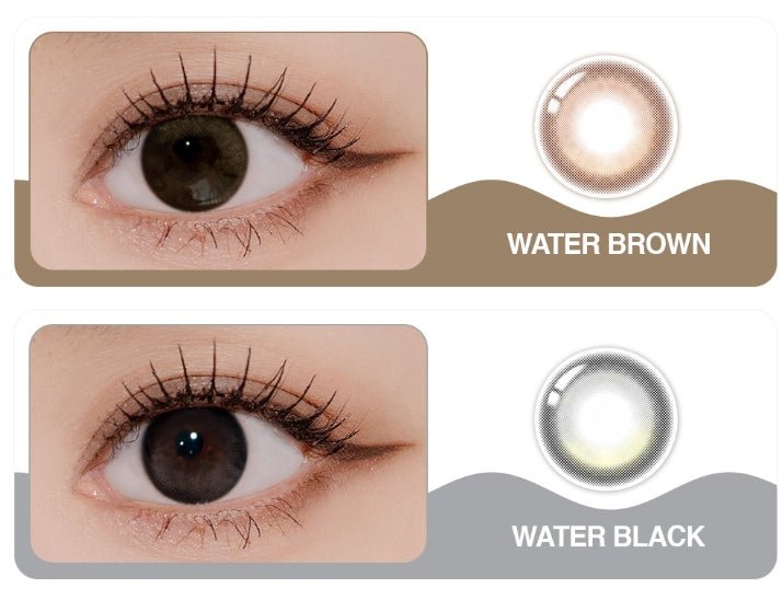 LensTown 247 It's Water Bomb Water Black (10p) colored contact lens, 13.0mm graphic diameter, Daily wear